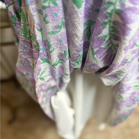 TALBOTS FLORAL PRINT FIT & FLARE SLEEVELESS SUMMER BOW SASH MIDI DRESS SZ 8 - Picture 10 of 11